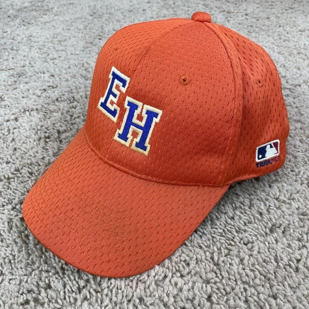 Team MLB Outdoor Cap EH Hat Orange Purple Letters Adjustable‎ Baseball Hat.